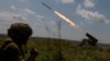 UKRAINE -- Ukrainian servicemen of the 47th Magura Separate Mechanised Brigade fire a BM-21 Grad multiple launch rocket system towards Russian troops near a front line in Zaporizhzhia region, Ukraine June 25, 2023.