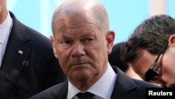 Njemački kancelar Olaf Scholz u Solingenu, Njemačka, 1. septembra 2024. 