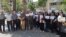 Teachers protest in Iran on August 10. Unrest has rattled Iran since last summer in response to declining living standards, wage arrears, and a lack of welfare support.