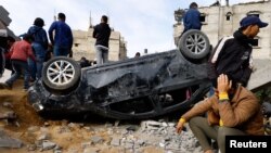 Գազայի հատված - Իսրայելական օդուժի հարվածի հետևանքները Ռաֆահ քաղաքում, 3-ը մարտի, 2024թ.
