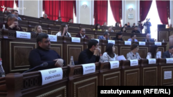 Armenia - A session of the Gyumri city council, December 29, 2023.