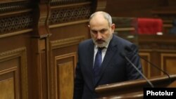 Armenia - Prime Minister Nikol Pashinian is about to answer a question from an opposition lawmaker in parliament, Yerevan, January 17, 2023.