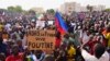 Демонстрация в поддержку военного переворота в Ниамее, Нигер
