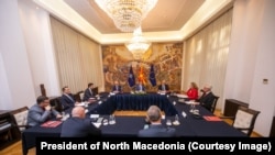 Седница на Советот за безбедност, на која се разговараше за безбедносната состојба во државата и евро-атлантскиот регион, Скопје, 1 ноември.