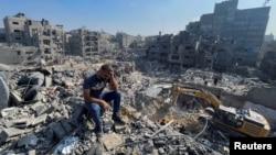 Газа секторындағы Жабалия босқындар лагерінің Израильдің әуе шабуылынан кейінгі көрінісі. 1 қараша, 2023 жыл