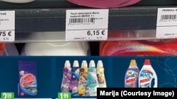 Cijene deterdženta za pranje veša iz prošle i ove godine u Crnoj Gori