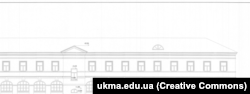 Візуалізація фасаду проєкту реставрації Братських келій із сайту Києво-Могилянської академії