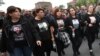 Armenia - Mothers of soldiers killed in the 2020 Karabakh war lead an anti-government demonstration in Yerevan, May 20, 2023. 
