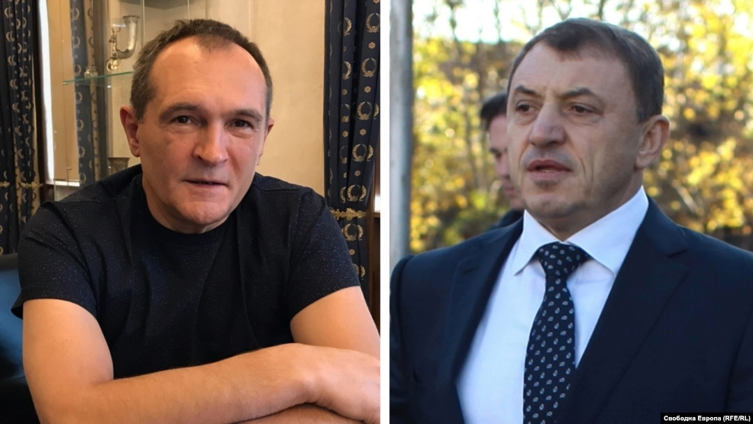Колаж на Васил Божков и Алексей Петров.