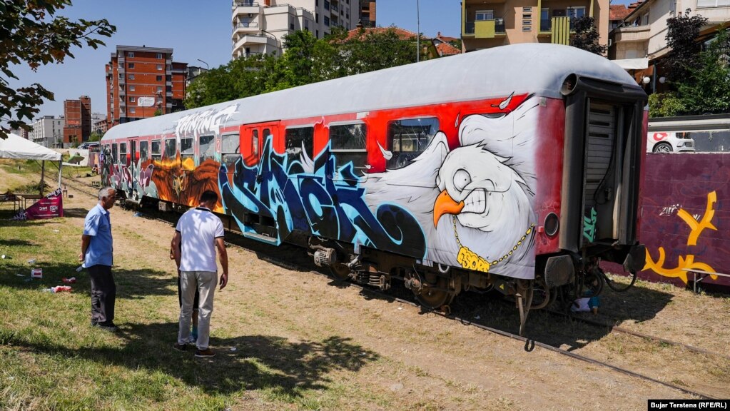 Grafitet në një vagon treni.
