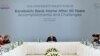 Azerbaijan -- President Ilham Aliyev speaks at an international forum in Baku, December 6, 2023.