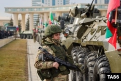 Смотр вооруженных сил в Грозном, январь 2024 года