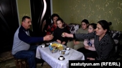 Armenia - Refugees from Nagorno Karabakh celebrate New Year, in Lchashen village, January 1, 2024.