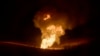 «Внаслідок одного з влучань в землю був прорив газу і його  детонація, внаслідок чого там утворилося полум’я», заявив речник обласної прокуратури