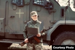 Військовослужбовиця Ганна Обоянська служить у пресслужбі Першої президентської бригади «Буревій» Національної гвардії України