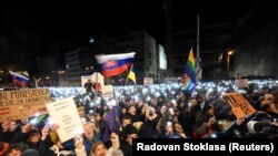 Найбільше – 30 тисяч словаків – зібрала демонстрація в столиці країни Братиславі. Фото з акції протесту 25 січня 