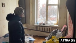 Надежда Буянова после обыска у нее дома
