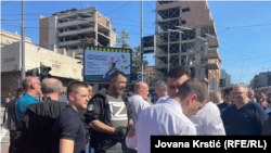 Radomir Počuča na protestu protiv Sporazuma Srbije i Kosova ispred Vlade Srbije u Beogradu, 23. mart 2023.