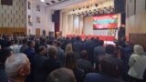 Imagine de la congresul așa-numiților „aleși locali de toate nivelurile” din Transnistria la care a fost adoptată o rezoluție în care autoritățile moldovene sunt criticate pentru „presiuni” și au fost cerute parlamentului Rusiei „măsuri pentru protejarea” regiunii transnistrene.