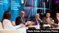 Premijer Srbije Miloš Vučević na konferenciji "Mir i održivi razvoj" u Atini, 17. juna 2024. 