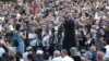 Archbishop Bagrat Galstanian addresses supporters in Yerevan on June 17. 