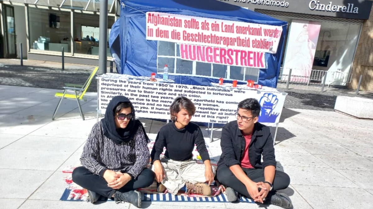 Afghan Women On Hunger Strike In Germany To Protest Gender Apartheid pic