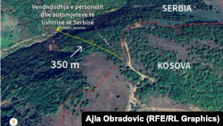 Ekipi i forenzikës i Radios Evropa e Lirë analizoi pamjet që shpërndau Kurti në rrjetet sociale dhe lokalizoi vendin ku ndodheshin automjetet ushtarake serbe.