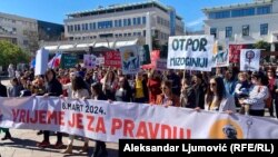 Sa Osmomartovskog marša u Podgorici