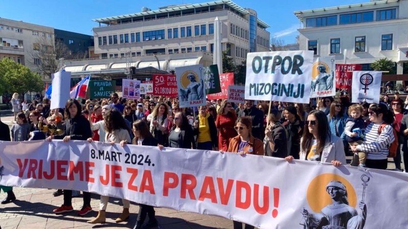 'Vrijeme je za pravdu': Osmomartovski marš u Podgorici