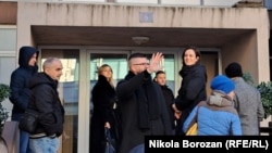 Boban Batrićević pred početak suđenja u Sudu za prekršaje u Podgorici