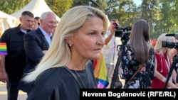 Ministarka za evrointegracije u Vladi Srbije Tanja Miščević na Paradi ponosa u Beogradu, 9. septembar 2023.
