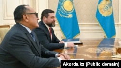 Kaspi.kz финтех-холдингінің меншік иелері Вячеслав Ким (сол жақта) мен Михаил Ломтадзе.