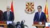 Presidenti austriak, Aleksandar Van der Belen, dhe presidenti maqedonas, Stevo Pendarovski. 29 mars 2023.