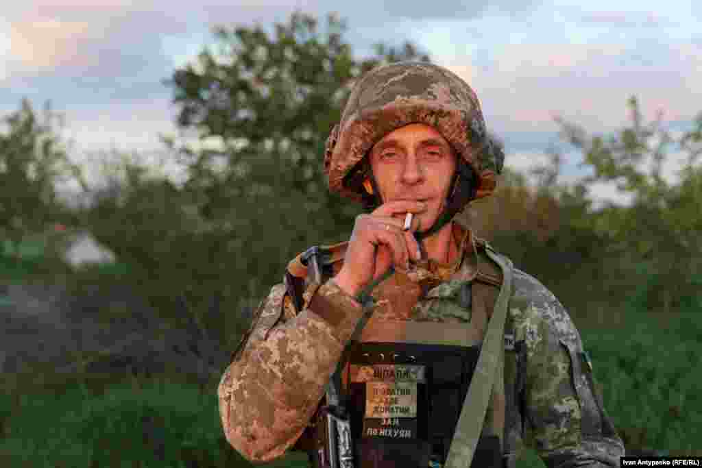 &laquo;Шпаля&raquo;, боец ​​35-й бригады морской пехоты в Херсонской области.&nbsp; Украина, апрель 2024 года