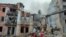 Clădire avariată ca urmare a bombardamentelor din Nikolaev, joi 20 iulie.