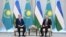A meeting of Uzbek President Shavkat Mirziyoev (right) and his Kazakh counterpart, Qasym-Zhomart Toqaev, took place in the Uzbek city of Khiva on April 5.