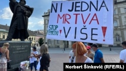 Protest protiv nasilja nad ženama u Novom Sadu, 21. avgust 2023. 