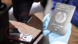 Сравнение документов на оперативном видео с паспортом Таджикистана (коллаж)