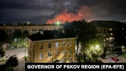 Пожар в аэропорту Пскова, 30 августа 2023 года
