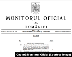 Cele două decizii au fost publicate în Monitorul Oficial miercuri seară. Mihai Dodu a fost numit în funcție de fostul premier Nicolae Ciucă în luna aprilie a acestui an.