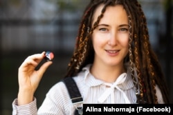 Аліна Нагорная, білоруська правозахисниця, авторка документальної книги про утиски білоруської мови «Мова 404»