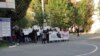 عکسی از اعتراضات دانشجویان دانشگاه شریف در مهرماه ۱۴۰۱