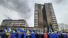 Bosnia and Herzegovina, Sarajevo, hundreds of coal miners protest in front of the Government of the Federation of BiH on March 27. 