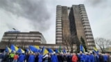 Bosnia and Herzegovina, Sarajevo, hundreds of coal miners protest in front of the Government of the Federation of BiH on March 27. 