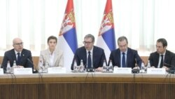 Predsednik Srbije Aleksandar Vučić prisustvuje sednici Vlade u Beogradu, na kojoj je najavio formiranje posebnog tima "koji će se boriti za interese Srbije", 4. april 2024. 