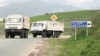 Armenia-A convoy of Russian peacekeeping troops enters Armenia from Nagorno-Karabakh, April 22, 2024.