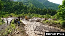 ადგილი, სადაც მეწყრული პროცესები განვითარდა