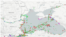 Situația traficului maritim în Marea Neagră, astăzi, după prânz, conform site-ului marinetraffic.com.