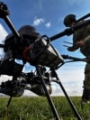 A Ukrainian soldier checks a Vampire drone. Russia's attempt to build its own version has, so far, not been successful.