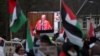 نمایی از پخش زنده دادگاه شکایت آفریقای جنوبی علیه اقدامات اسرائیل در غزه، دادگاه لاهه در هلند